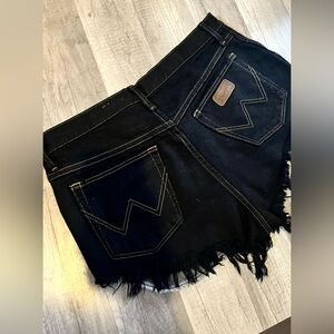 Wrangler Black Denim Women Shorts Size 31